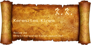 Keresztes Kinga névjegykártya
