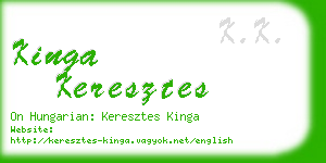 kinga keresztes business card